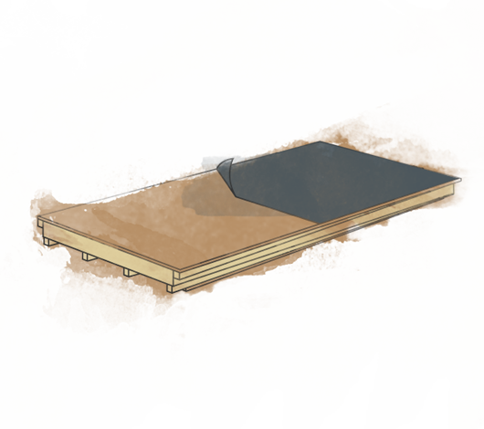 Garden office roofing diagram